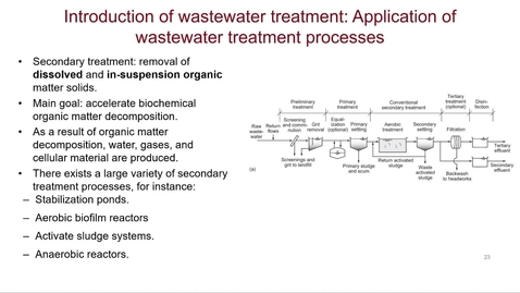 Thumbnail for Introduction to wastewater treatment - Treatment design: Part 2