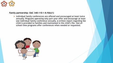 Thumbnail for 34. Center - 4 &amp; 5 star - Family partnership - Individual family conferences - updated 2025