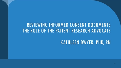 Thumbnail for How to Review Informed Consent Documents