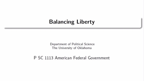 Thumbnail for entry Microlecture 4: Balancing Liberty