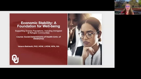 Thumbnail for Economic security and Health:  Immigrant and refugees, and women.