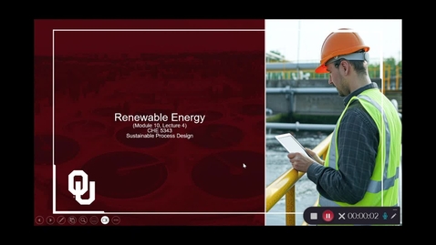 Thumbnail for Module 10 Lecture 4 on renewable energy Kaltura Capture recording - March 21st 2025, 8:34:08 am