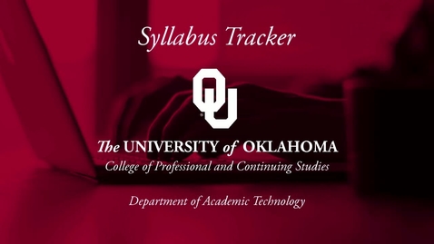 Thumbnail for Syllabus Tracker - User Guide