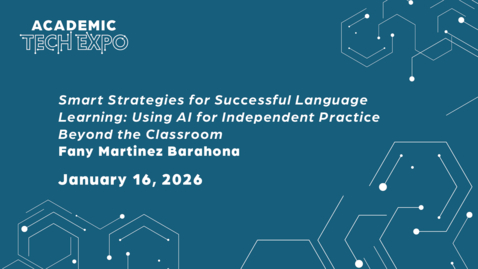 Thumbnail for  Smart Strategies for Successful Language Learning - Fany Martinez Barahona  [2026 ATE]