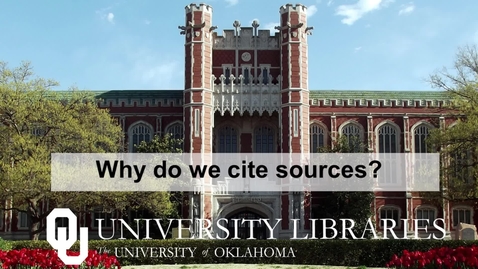Thumbnail for entry Why do we cite sources?