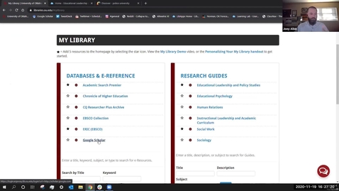Thumbnail for entry Introduction to Library Resources for Education Research