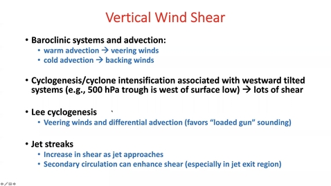 Thumbnail for entry Severe Storm Ingredients: Vertical wind shear