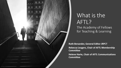 Thumbnail for entry LT@UC | &quot;Lunch with Academy of Fellows for Teaching &amp; Learning: The Who, What, Why and How of the AFTL&quot;