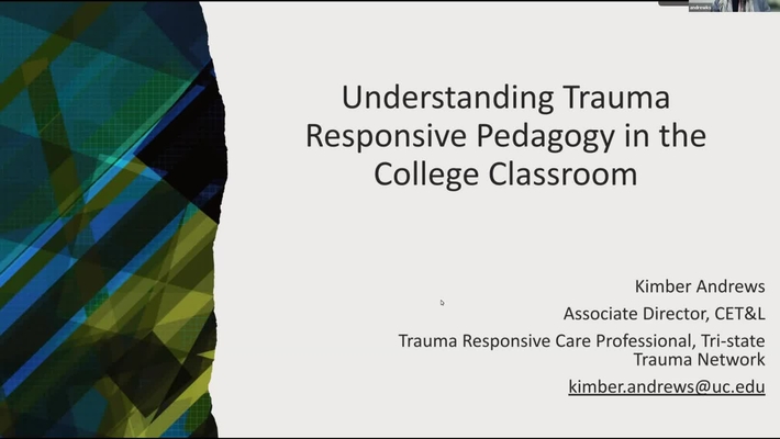 Understanding Trauma Responsive Pedagogy in the College Classroom