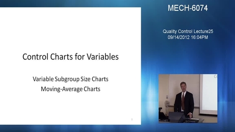 Thumbnail for entry Quality Control - Lecture 25