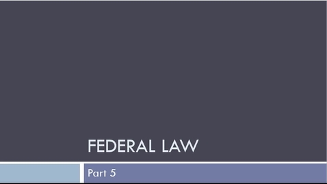 Thumbnail for entry Federal Law Part 5: Finding Federal Cases on Lexis &amp; Westlaw