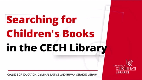 Thumbnail for Finding  Children’s Books in CECH Library