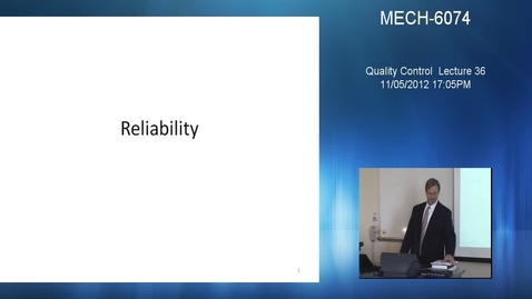Thumbnail for entry Quality Control - Lecture 36