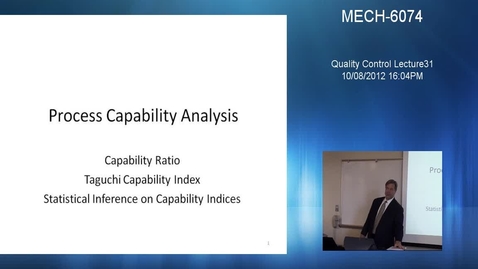 Thumbnail for Quality Control - Lecture 31