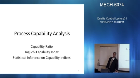 Thumbnail for entry Quality Control - Lecture 31