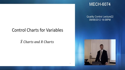 Thumbnail for Quality Control - Lecture 22