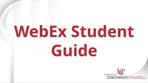 Thumbnail for entry WebEx Student Guide