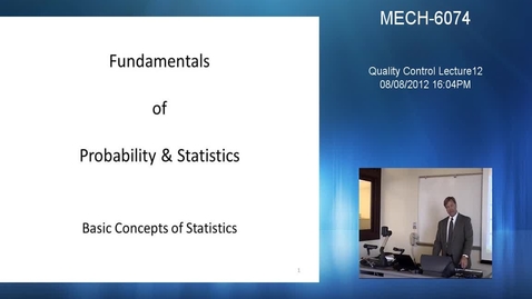 Thumbnail for Quality Control - Lecture 12