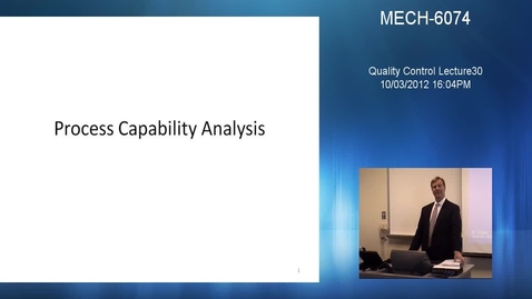 Thumbnail for Quality Control - Lecture 30