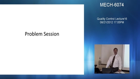 Thumbnail for Quality Control - Lecture 16