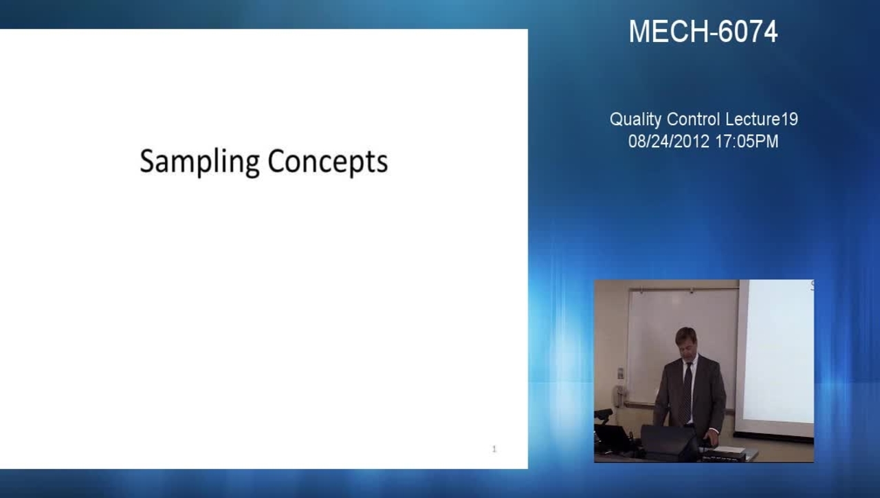 Quality Control - Lecture 19