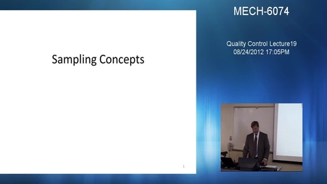 Thumbnail for Quality Control - Lecture 19