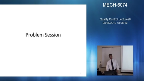 Thumbnail for Quality Control - Lecture 20