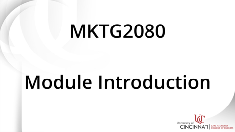 Thumbnail for entry MKTG2080_Module 8 Introduction