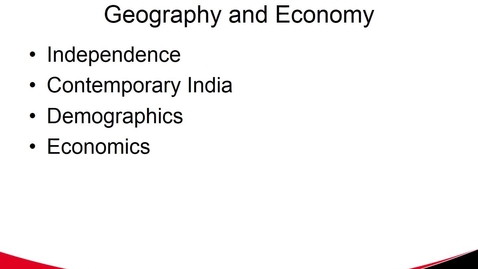 Thumbnail for entry Indian Politics, Geography and Economics
