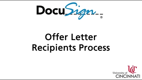Thumbnail for entry DocuSign: Offer Letter Recipient Process