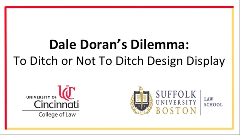 Thumbnail for entry Dale Doran's Dilemma: To Ditch or Not To Ditch Design Display