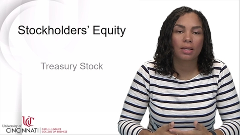 Thumbnail for ACCT2081: Lecture 7-3: Foundations of Accounting - Treasury Stock