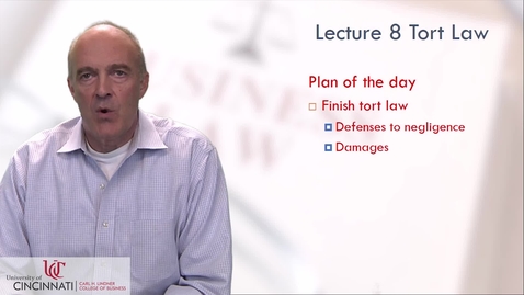Thumbnail for entry BLAW2080 Tort Law Lecture 8