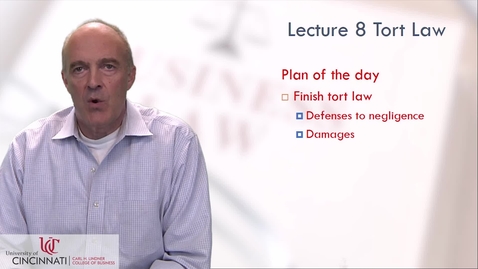 Thumbnail for BLAW2080 Tort Law Lecture 8