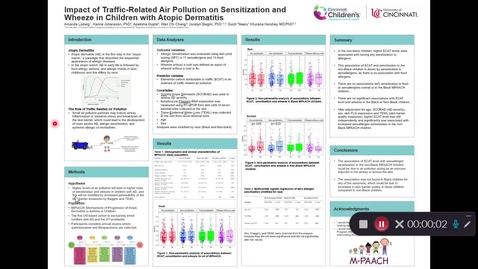 Thumbnail for entry Ludwig, A, Impact of Traffic-Related Air Pollution on Sensitization and Wheeze in Children with Atopic Dermatitis