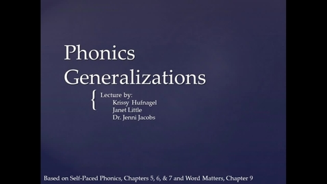 Thumbnail for entry LSLS 2005 Phonics Generalizations