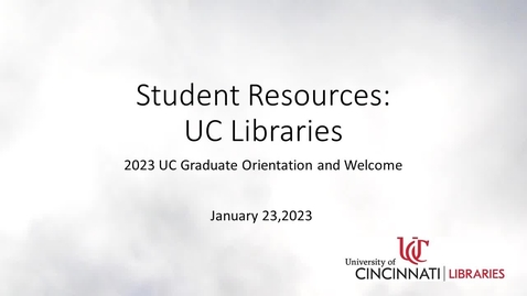 Thumbnail for entry Graduate Student Library Orientation