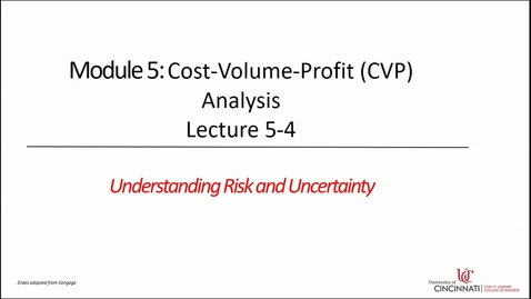 Thumbnail for entry Understanding Risk and Uncertainty