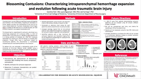 Thumbnail for entry Folz, C. Blossoming Contusions: Characterizing intraparenchymal hemorrhage expansion and evolution following acute traumatic brain injury