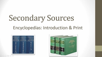 Encyclopedias Researching Secondary Sources In Law Research Guides At University Of Cincinnati