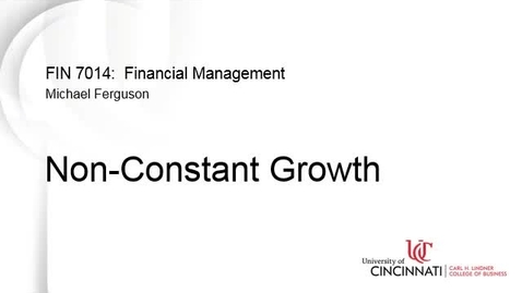 Thumbnail for entry Non-Constant Growth