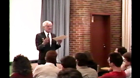 Thumbnail for 1989-04-18 Edmund Bacon School of Architecture and Interior Design Lecture