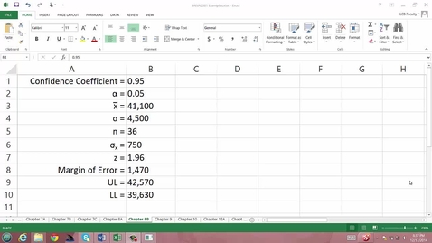 Thumbnail for Interval Estimation (Sigma Known) Illustrated Example