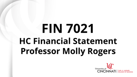 Thumbnail for entry Fin 7021 Module 3 - HC Financial Statement Review