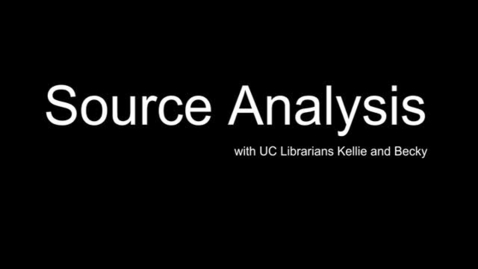 Thumbnail for entry Source Analysis Video