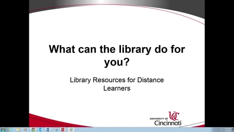 Thumbnail for entry Library Resources for Distance Learners
