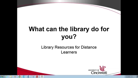 Thumbnail for Library Resources for Distance Learners