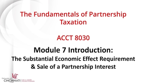 Thumbnail for entry ACCT8030 Module 7 Introduction