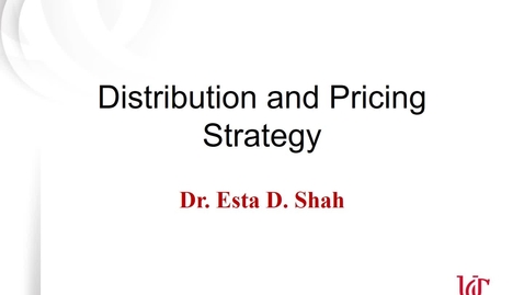 Thumbnail for entry  Lecture 6.1 Distribution and Pricing