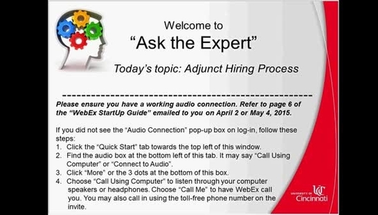 Adjunct Hiring Process - Success Factors Ask the Expert